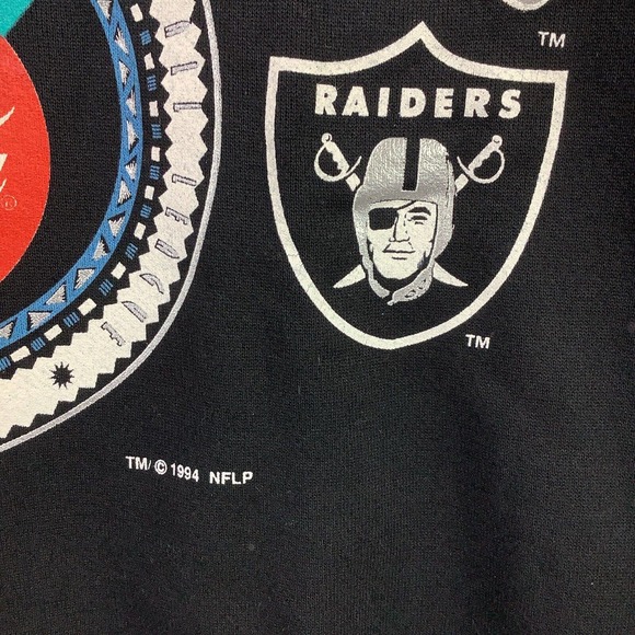 Vintage 1994 LA Raiders Coca Cola Crewneck Sweatshirt NFL Logo Seven 7 Deadstock - Picture 5 of 10